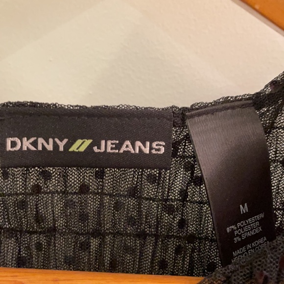 DKNY JEANS shirred sequin top - Picture 4 of 8